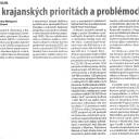 O krajanských prioritách a problémoch