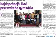 Čítať ďalej: Republiková súťaž zo Slovenčiny pre stredoškolákov - Najúspešnejší žiaci petrovského gymnázia