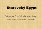Čítať ďalej: Starovekový Egypt