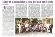Čítať ďalej: Súťaž so slovenského jazyka pre základné školy